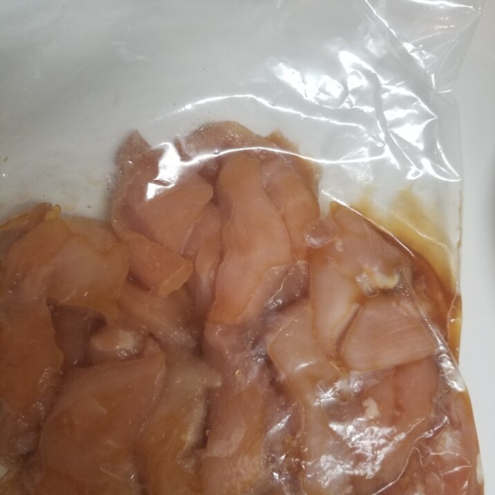 鶏むね肉冷凍保存☆からあげ用味付け